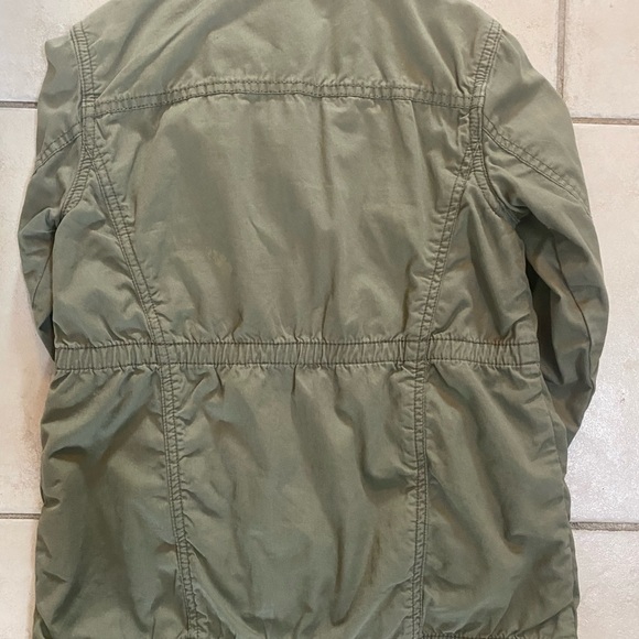 Girls medium army green spring jacket - Picture 2 of 3